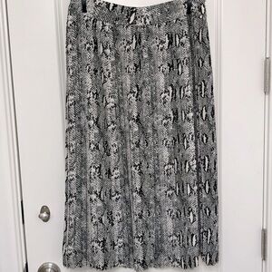 J. Crew Factory Pleated Midi Skirt Snake Print 4